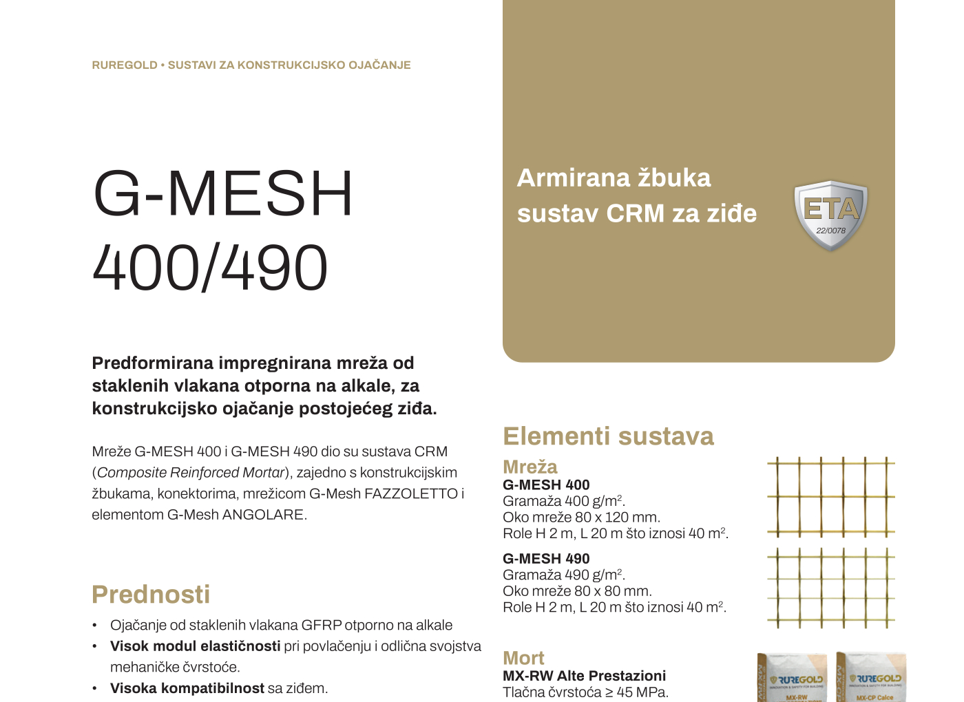 Tehnički list G-MESH 400-490