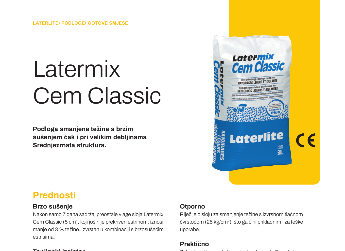 Tehnički list Latermix Cem Classic